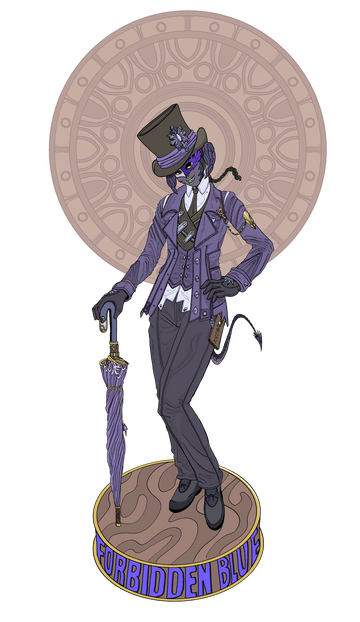 A blue mage Au Ra from FF14